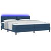vidaXL Letto a molle con materasso con led Blu 200 x 200 cm Tessuto