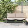vidaXL Divano da giardino Marrone 200.5 x 70 x 85.5cm Metallo