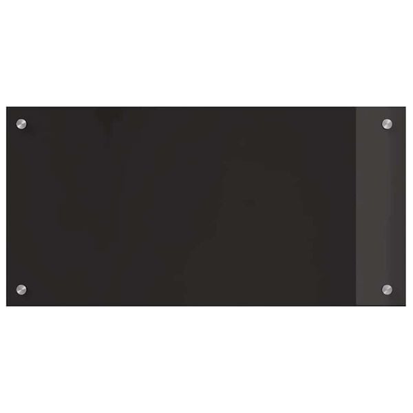 vidaXL Rivestimento da Cucina 2 pcs Nero 80 x 40 cm vetro temperato