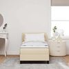 vidaXL Letto a molle con materasso Crema 80 x 200 cm Tessuto