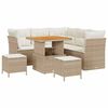 vidaXL Set Divano da Giardino 8 pz 5-Numero di posti Beige e Crema