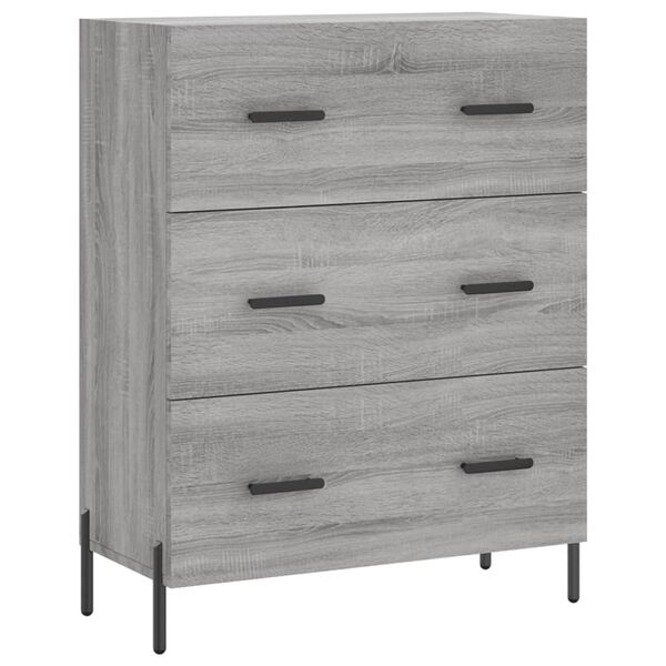 vidaXL Credenza Grigio Sonoma 69,5x34x90 cm in Legno Multistrato