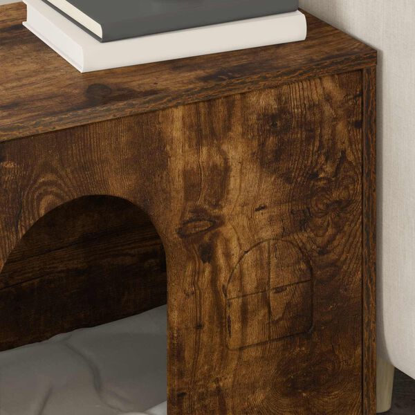 vidaXL Casa per Gatti Rovere fum&eacute; 51 x 30 x 52 cm Legno multistrato