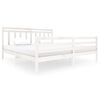 vidaXL Giroletto Bianco in Legno Massello 200x200 cm