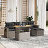 vidaXL Set Divano da Giardino 6 pz con Cuscini Grigio in Polyrattan