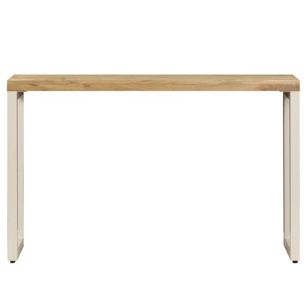 vidaXL Tavolo Consolle 120x35x76 cm Legno Massello di Mango e Acciaio