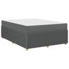 vidaXL Struttura letto con materasso Grigio scuro 140 x 200 cm Tessuto