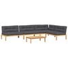 vidaXL Set Divano Pallet Giardino 5pz con Cuscini Massello Acacia