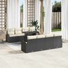 vidaXL Set Divano da Giardino 9 pcs Nero Rattan in Polipropilene