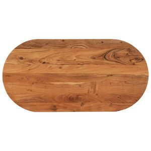 vidaXL Piano Tavolo 80x40x3,8 cm Ovale in Legno Massello di Acacia