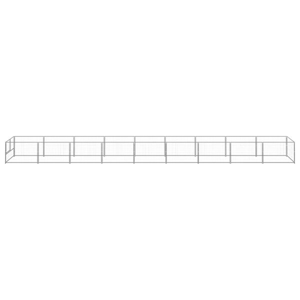 vidaXL Gabbia per Cani Argento 9 m&sup2; in Acciaio