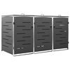 vidaXL Copribidone per Spazzatura Singolo 69x77,5x115cm Acciaio Inox