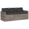 vidaXL Set Divano da Giardino 6 pz con Cuscini Grigio in Polyrattan