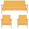vidaXL Set di Divani 3 pz in Tessuto Giallo