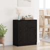 vidaXL Credenza Rovere Nero 60 x 30 x 70 cm Legno multistrato