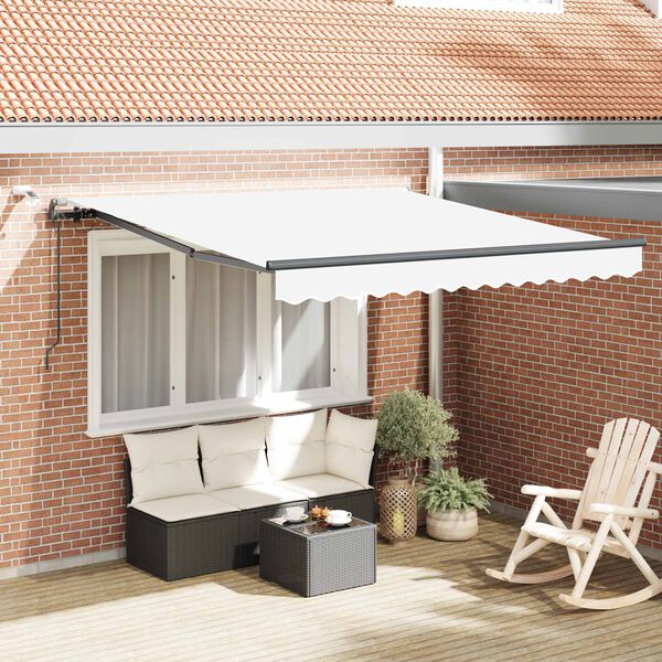 vidaXL Tessuto per Tenda con Bianco 300 x 250 cm Poliestere