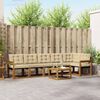 vidaXL Set di divani da esterno con cuscino 7 pcs Naturale e Beige