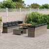 vidaXL Set Divano da Giardino con cuscino con cuscino 11 pcs Grigio