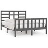 vidaXL Giroletto Grigio in Legno Massello 150x200 cm King Size