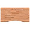 vidaXL Piano per Scrivania 100x(45-50)x2,5 cm Legno Massello di Faggio