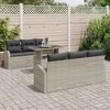 vidaXL Set Divano da Giardino con cuscino 7 pcs Grigio chiaro