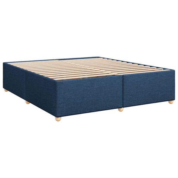 vidaXL Giroletto senza Materasso Blu 200x200 cm in Tessuto