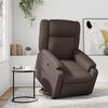 vidaXL Poltrona Alzapersona Reclinabile Marrone in Similpelle