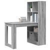 vidaXL Scrivania Grigio Sonoma 122 x 67 x 145 cm Legno multistrato