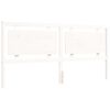 vidaXL Giroletto con Testiera Bianco 200x200 cm in Legno Massello