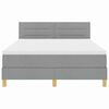 vidaXL Letto a molle con materasso Grigio chiaro 140 x 190 cm Tessuto