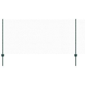 vidaXL Recinzione esagonale con palo 10 x 1 m Acciaio rivestito in PVC