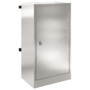 vidaXL cassetta postalepastkastei con porta Argento 30 x 20 x 55 cm