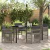 vidaXL Set da Pranzo per Giardino 5 pcs Grigio