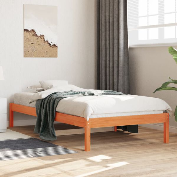 vidaXL Dormeuse senza Materasso Marrone Cera 90x190 cm Legno di Pino