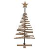 vidaXL Albero di Natale Marrone 120 cm Legno massello di teak