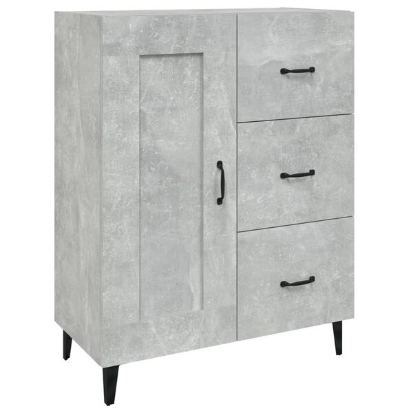 vidaXL Credenza Grigio Cemento 69,5x34x90 cm in Legno Multistrato