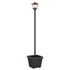 vidaXL Lampione solare con fioriera Nero 32 x 32 x 158 cm