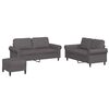 vidaXL Set di Divani 3 pz con Cuscini Grigio in Similpelle