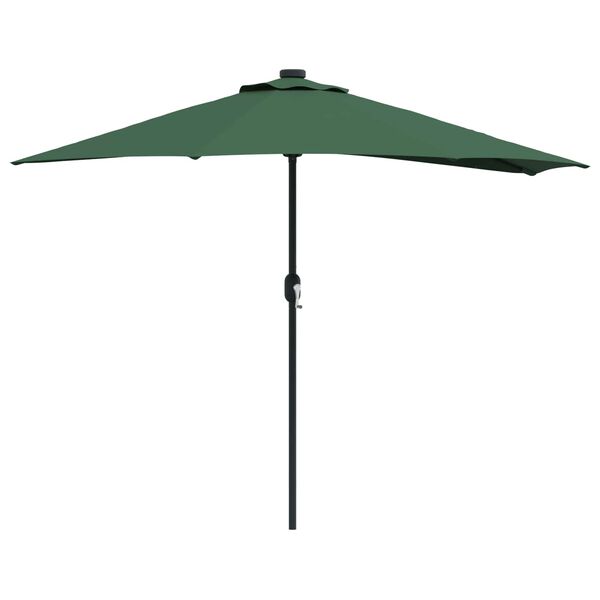 vidaXL Ombrello da giardino Verde 294 x 150 x 224 cm