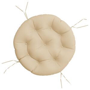 vidaXL Cuscino Rotondo Beige &Oslash; 60x11 cm in Tessuto Oxford