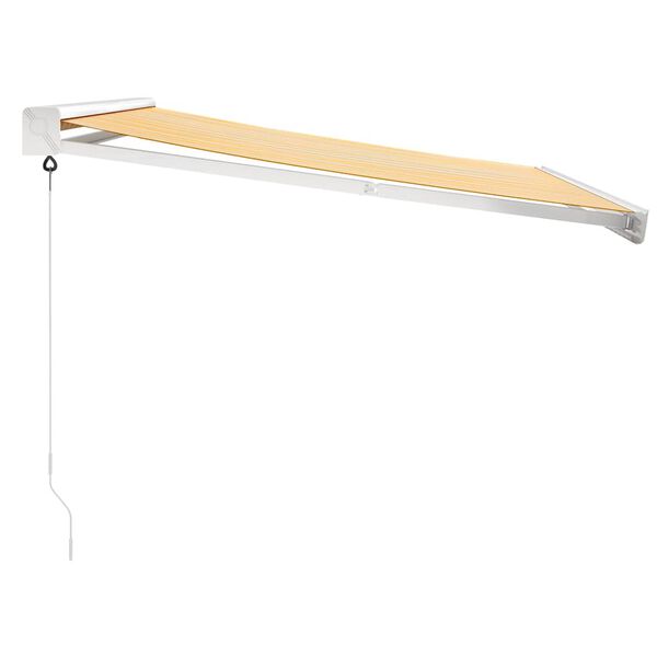 vidaXL Tenda Retrattile Gialla e Bianca 3,5x2,5 m Tessuto e Alluminio