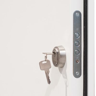 vidaXL Porta Ingresso in Alluminio Bianca 110x207,5 cm