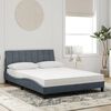 vidaXL Letto con Materasso Hanko Grigio Scuro 140x190 cm in Velluto