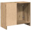vidaXL Mobile da Bagno con porta Rovere artigianale 63 x 29 x 55 cm