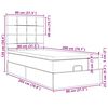 vidaXL Struttura Letto Pouf con Materassi 80x200 cm Velluto