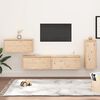 vidaXL Mobili Porta TV 4 pz in Legno Massello di Pino