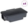 vidaXL Trappole per Topi 4 pz Nere 22x12,5x7,5 cm