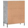 vidaXL Credenza Grigio Cemento 69,5x34x90 cm in Legno Multistrato