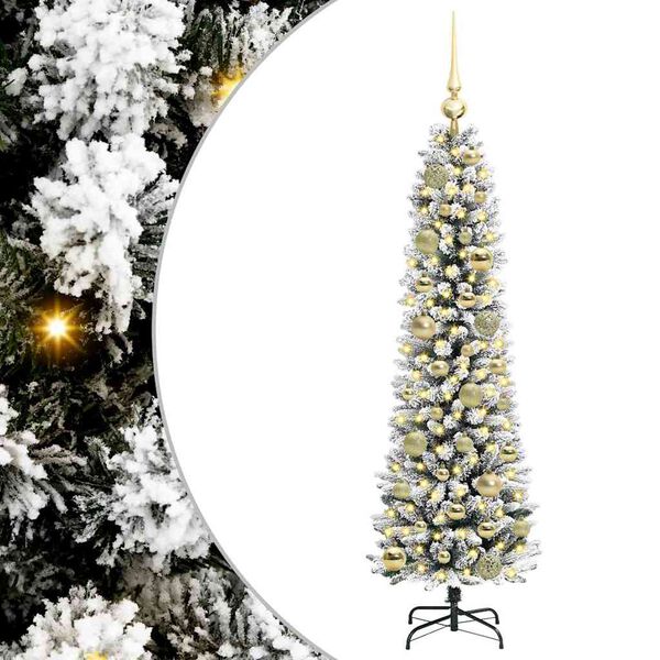 vidaXL Albero di Natale artificiale con 150 LED Bianco 120 cm