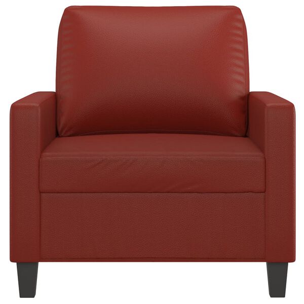 vidaXL Poltrona Rosso Vino 60 cm in Similpelle